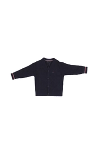 Tommy Hilfiger Junior Refined Signature Tape Cable Knit Cardigan