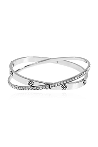 Tory Burch Crystal Logo Cuff Bracelet