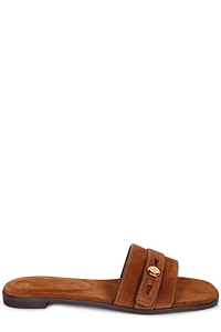 Tory Burch Double Strap Button Flat Sandals