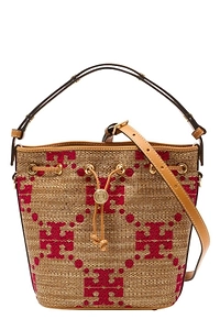 Tory Burch Logo Detailed Drawstring Bucket Bag