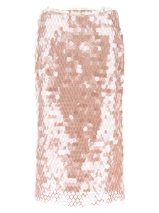 Tory Burch Sequin Embellished Mesh Midi Skirt