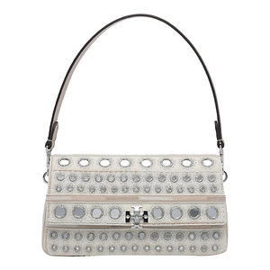 Tory Burch Small Charlie Embellished Shoulder Bag