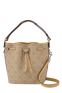 Tory Burch T Monogram Drawstring Bucket Bag