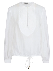 True Royal Embroidered Bib Top