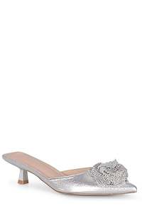 Twenty Four Haitch Manchester Embellished Kitten Mules