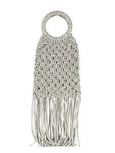 Twentyfourhaitch Maronti Fringe Clutch Bag