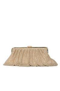 Twentyfourhaitch Pleated Crystal Clutch Bag