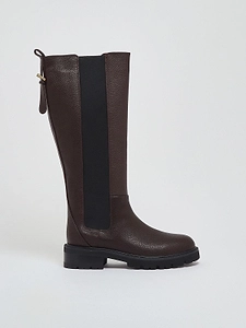 Twinset Textured Panel Riding Boots