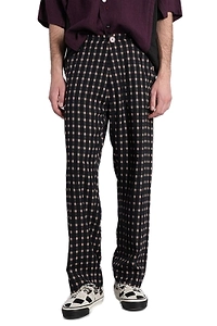 Undercover Check-Pattern Straight-Leg Trousers