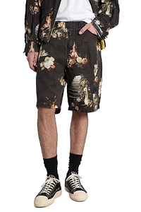 Undercover Floral Printed Knee-Length Shorts