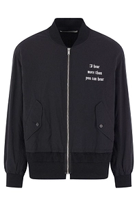 Undercover Lettering Printed Bomber Jacket