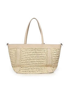 V73 Woven Charm Tote Bag
