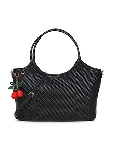 V73 Woven Charm Shoulder Bag