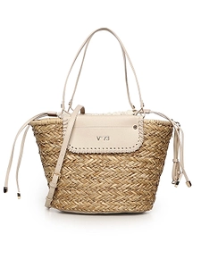 V73 Woven Drawstring Tote Bag