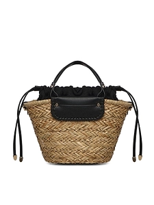 V73 Woven Drawstring Bucket Bag