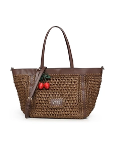 V73 Woven Panel Tote Bag