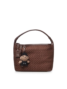 V73 Woven Teddy Charm Shoulder Bag