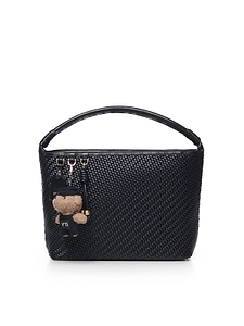 V73 Woven Teddy Charm Shoulder Bag