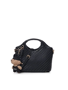 V73 Woven Teddy Charm Shoulder Bag