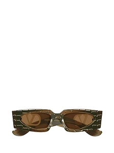 Valentino Eyewear Rectanuglar Frame Sunglasses