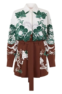 Valentino Floral Printed Long-Sleeved Jumpsuit