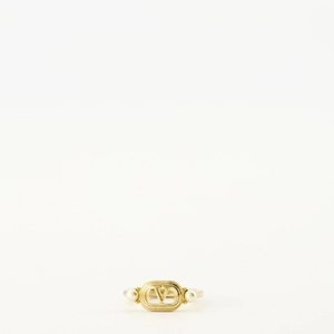 Valentino Ovalette Embellished Ring