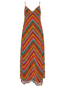 Valentino V-Neck Sleeveless Maxi Dress