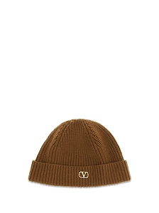 Valentino	Vlogo Signature Ribbed Beanie