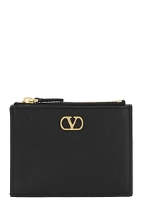 Valentino Vlogo Signature Zip-Up Card Case