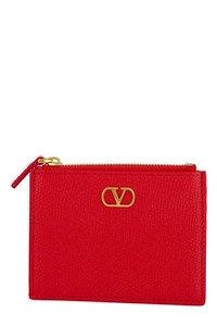 Valentino Vlogo Signature Zip-Up Card Case