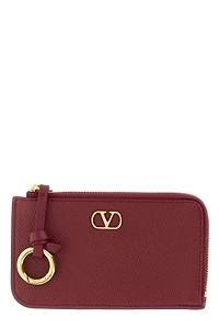 Valentino Vlogo Signature Zip-Up Card Holder