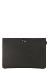 Valentino Vlogo Zipped Wristlet Bag