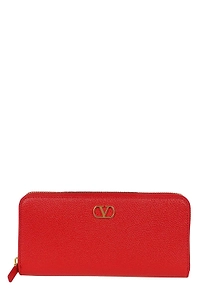 Valentino Vlogo Signature Zip-Up Wallet