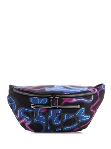 Valentino Vltn Logo Printed Camou Belt Bag