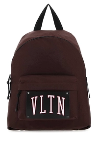 Valentino Vltn Logo Patch Zip-Up Backpack