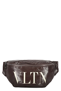 Valentino Vltn Logo Printed Zip-Up Belt Bag