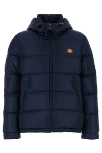 Valentino Zip-Up Hooded Down Jacket