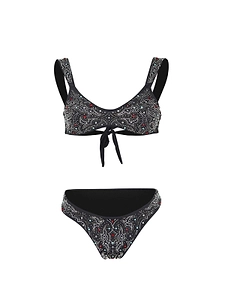 Venuja Embellished Tie Bikini Set
