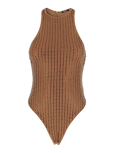 Venuja Rhinestone High Cut One-Piece Beachwear