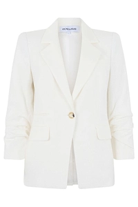 Veronica Beard Battista Ruched-Sleeve Blazer
