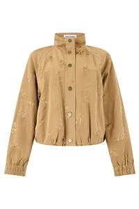 Veronica Beard Cropped Floral Jacquard Jacket
