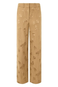 Veronica Beard High-Rise Floral Jacquard Pants