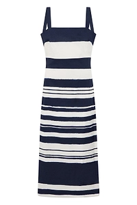 Veronica Beard Striped Midi Dress