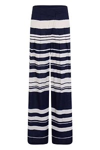 Veronica Beard Striped Wide-Leg Pants