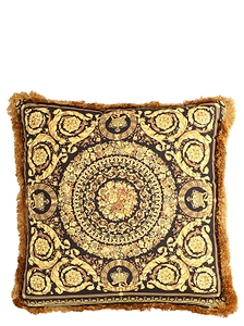 Versace Barocco Pattern Frayed Edge Cushion