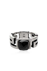 Versace Greca Stone Ring