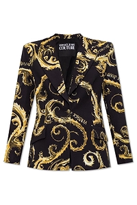Versace Jeans Couture Barocco Printed Single Breasted Blazer