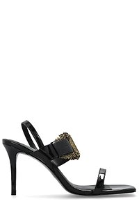 Versace Jeans Couture Barocco-Buckle Heeled Sandals