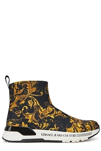 Versace Jeans Couture Dynamic Baroque High-Top Sneakers