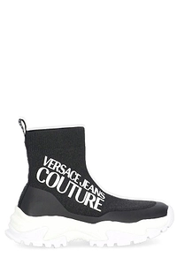 Versace Jeans Couture Logo Print Sock Sneakers